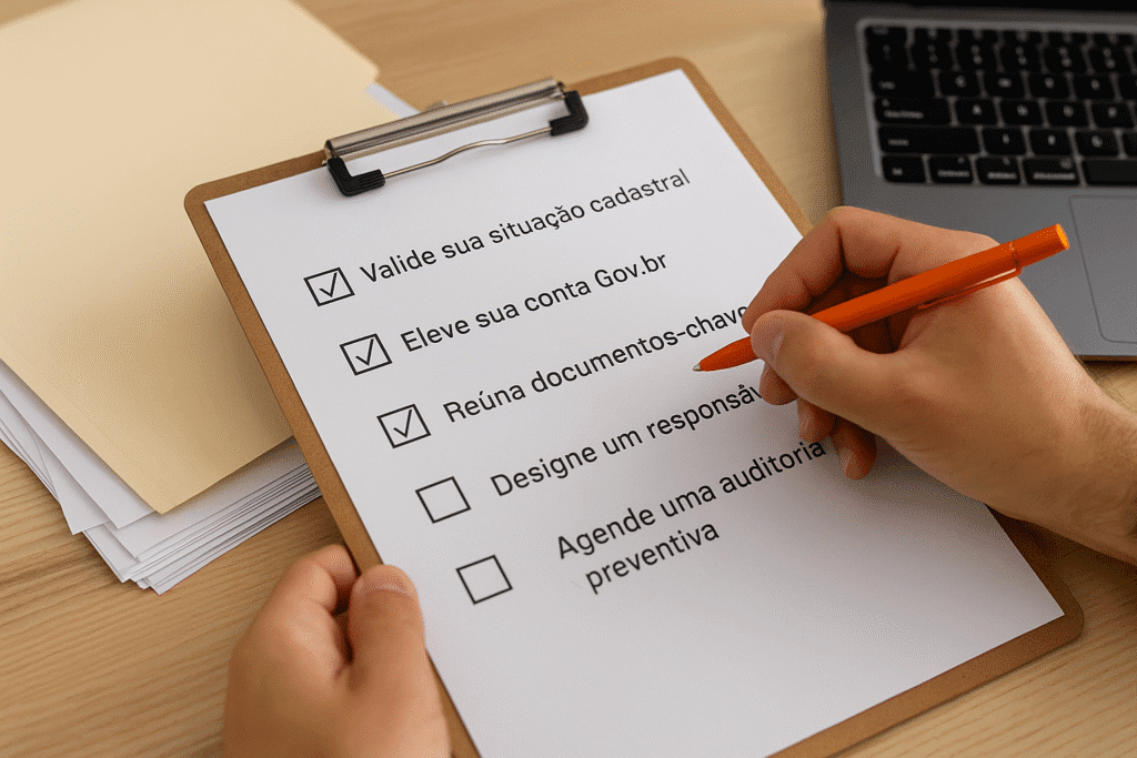 Checklist Recadastro no MAPA pelo SDA Digital