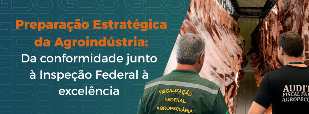 Auditores fiscais do Ministério da Agricultura inspecionando frigorífico sob o Sistema de Inspeção Federal (SIF), representando a conformidade e excelência das agroindústrias brasileiras.